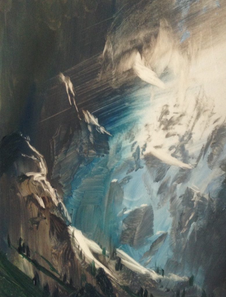 Mountain Glimpse, 13x18cm